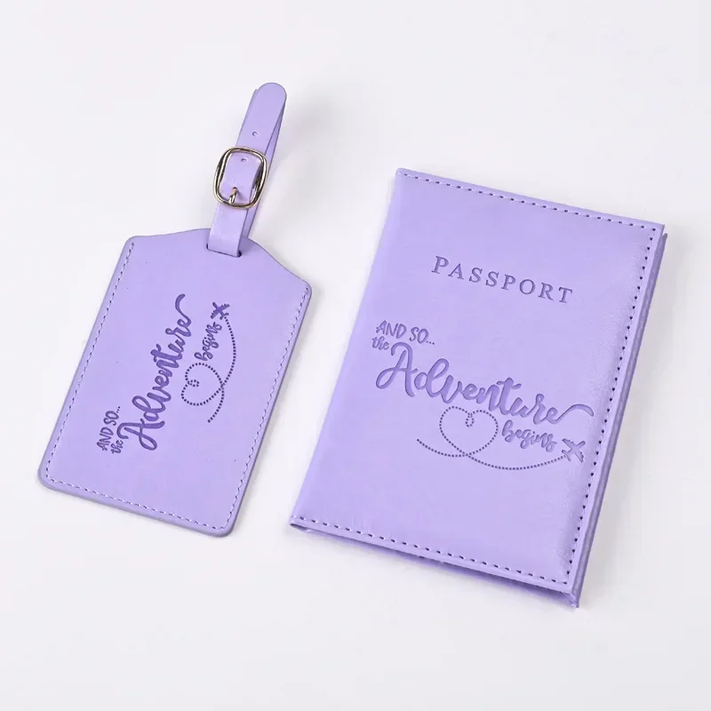 New Purple PU Leather Passport - Index Card Holder 评论和价格