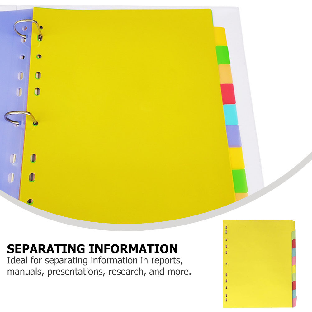 12Pcs A4 Index Dividers 11 Hol - Tab Divider A4 评论和价格