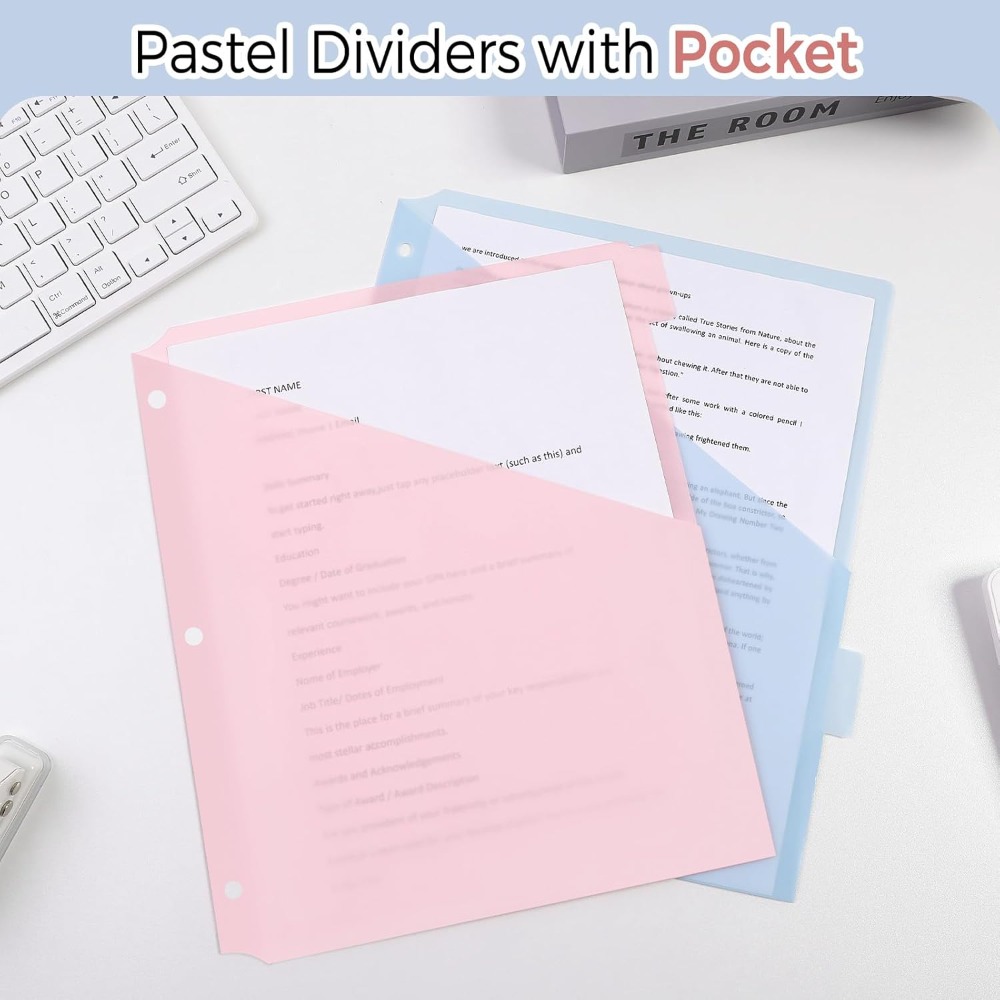 8 pcs A4 Pastel Binder Divider - Tab Divider A4 评论和价格